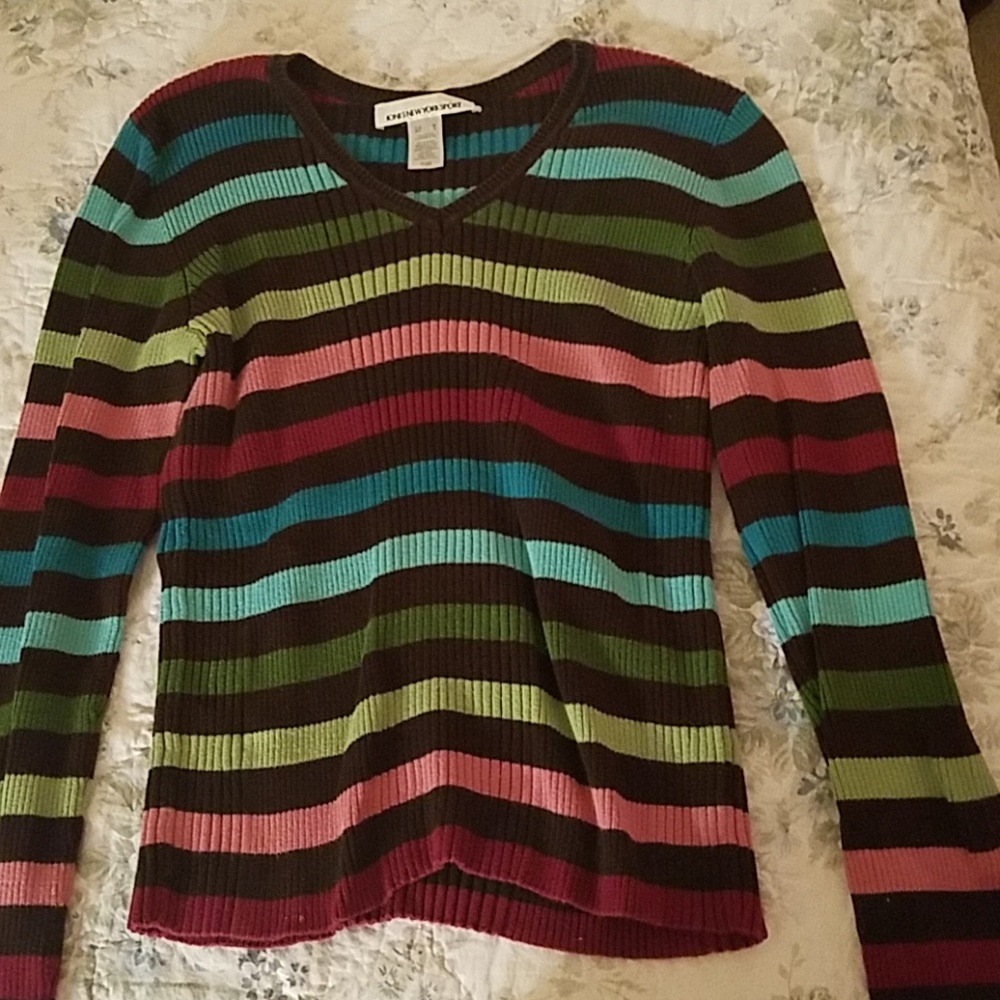 Jones New York Stripped Sweater